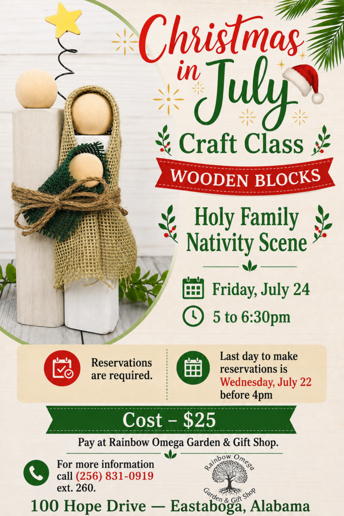 Christmas in July - Craft Class with Wooden Blocks